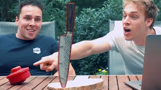 Кухонный нож дамасской стали из рекламы в интернетах - Gyuto Ultra | DBK на русском 