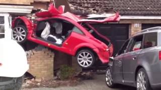 car crashes into home near Lowestoft