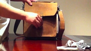 The world's best full grain, leather iPad shoulder messenger bag case