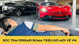Bóc tem siêu phẩm Ferrari Roma đỏ Rosso triệu đô mới về Việt Nam