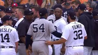 Detroit Tigers vs. New York Yankees - Benches Clear - 8.24.17