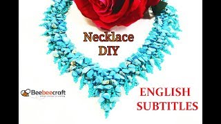 КОЛЬЕ ИЗ БИСЕРА И БУСИН СВОИМИ РУКАМИ/ Beebeecraft / BEADED NECKLACE DIY Tutorial