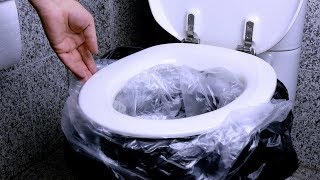 在廁所裡放1大1小垃圾袋，當你在緊急情況下時你會需要它！
