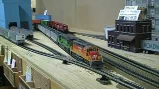 Realistic HO Scale Operating Session on my Friend's BN Layout.