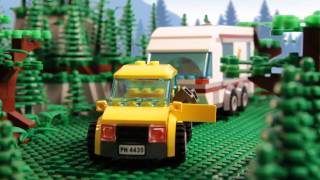 Lego City (Лего Сити) пожарная станция - опасный пикник и спасение леса