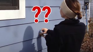 Secret hidden exterior entrance door