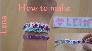Namen Armband Makramee - How to make name bracelet macrame - макраме браслет дружбы