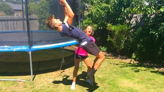 TEACHING OUR COUSIN A BACKFLIP!