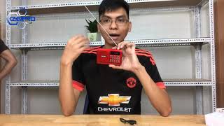 ChatPro | Radio mini kiêm máy nghe nhạc có cổng cắm USB, thẻ nhớ TF Craven CR-16