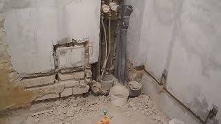 Своими руками прячем трубы в стены,в ванной комнате ч.2