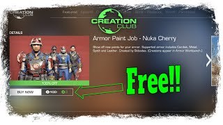 ?Fallout 4 Creation Club Today? Free Armor Paint Job - Nuka Cherry!