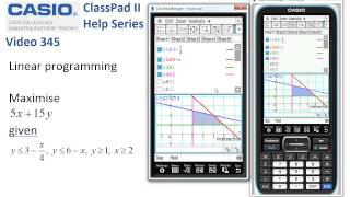 ClassPad Help 345 - Linear Programming