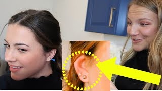MY FRIEND PIERCED MY EAR !!! | Alyssa Mikesell