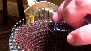 The "HUG" method of avoiding dropped stitches.
