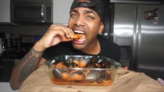 MUSSELS / FRIED SHRIMP / CORN & SAUSAGE MUKBANG!!!!