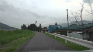 上川の堤防道路（上川通勤バイパス 左岸）（1回目）[諏訪市 茅野市]
