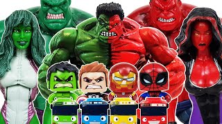 Avengers, Red Hulk Go~! She-Hulk, Spider-Man, Iron Man, Tayo! Captain America, Thanos, Venom