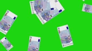 Футаж / Footage Euro Falling GREEN SCREEN