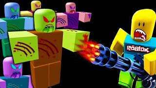 Армия Сумасшедших ЗОМБИ Приключения   героя ROBLOX против армии зомби видео   #fgtv