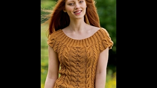 Вяжем Кофту с Коротким Рукавом Спицами - модели 2018 / Knit sweater with short sleeves Spokes