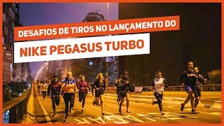 Desafio de tiros no lançamento do Nike Pegasus Turbo