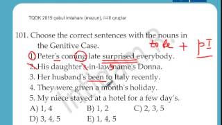 TQDK İngilis dili. 2015 Qəbul  (məzun). II-III qrup. Possessive (Genitive) Case