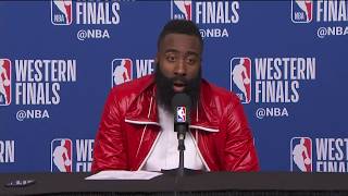 James Harden Postgame Interview | Warriors vs Rockets Game 7
