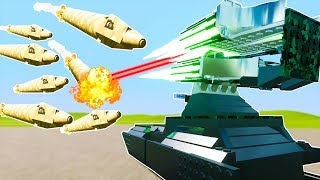 ULTIMATE FLAK CANNON SHOOTS ROCKETS OUT OF THE SKY CHALLENGE! - Brick Rigs Workshop Gameplay