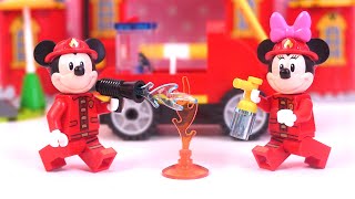 Mickey Mouse Lego Pompier Camion et Caserne Firefighter