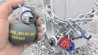 Can we open locks with a grenade?