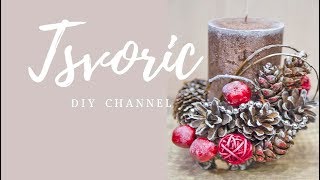 Как покрасить шишки для Новогодних поделок / Cones for the New Yearwith their own hands