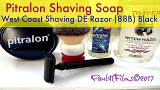 Pitralon Shaving Soap - West Coast Shaving DE Razor (88B Black)