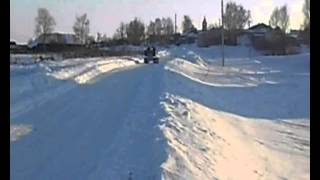 самодельный гусеничный вездеход Омик-2 - tracked vehicle  пробный выезд-2