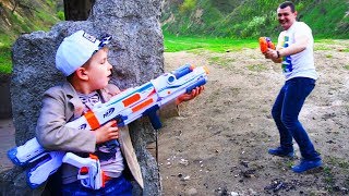 Матвей ПРОТИВ папы!!! Лучшие СЕРИИ про НЕРФ Видео для детей Video For Kids Матвей Котофей нерф nerf