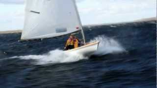 Яхта Луч (Laser). Сильный ветер. Extreme sailing.