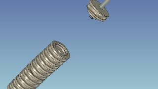 Type 90 Std  Press screw Animation IRONCAD Rotating 20110106