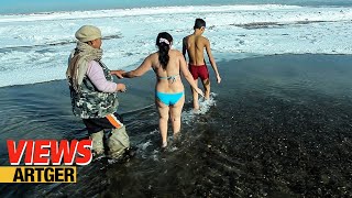 Extreme Ice Bath In Mongolia - Submerged In Super Sub-Zero | VIEWS