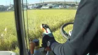 2012　稲刈り　AG572　キャビン内からの視点