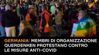 Germania: membri dell’organizzazione Querdenken protestano contro le misure anti-Covid