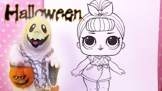 Halloween Coloriage de Wednesday Addams