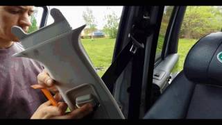 Range Rover снятие боковых стоек в салоне