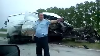 21.05.2014 Страшная авария на трассе Костанай-Рудный