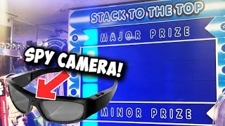 I WON A SPY CAMERA FROM STACKER! (First Try!!) || Arcade Games