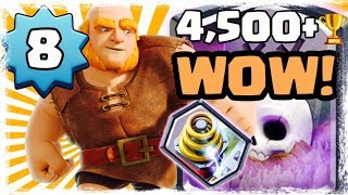 LEVEL 8 at 4500? | Giant-Sparky-Graveyard! | Clash Royale