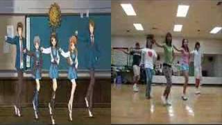 Haruhi dance practice + comparison