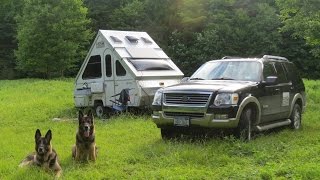 Aliner Aframe Popup Boondocking in NY ADK