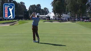 Derek Fathauer drains it from the fairway at Genesis Open