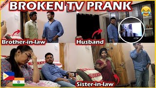 BROKEN TV PRANK TO MY INDIAN HUSBAND AT SA AKING BROTHER AND SISTER-IN-LAW II Vlog # 286