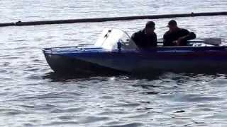 Казанка 5м3+мотор JOHNSON 50л.с. с водометной насадкой.
