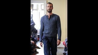 Мастер класс по мужскому свитеру "Самурай", связанного спицами. Часть 1